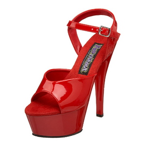 Rood Lak 15 cm FUNTASMA JULIET-209 Hoge Hakken Plateau