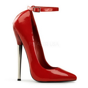 Rood Lak 16 cm DAGGER-12 Dames Pumps met Stiletto Hak