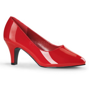 Rood Lak 8 cm DIVINE-420W Pumps Hoge Hakken voor Mannen