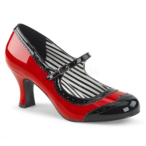 Rood Lakleer 7,5 cm JENNA-06 grote maten pumps schoenen