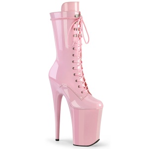 Rose Patent 23 cm INFINITY-1050 extrem platform high heels ankle boots