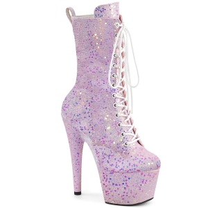 Rose glitter 18 cm ADORE-1040IG high heels ankle boots platform