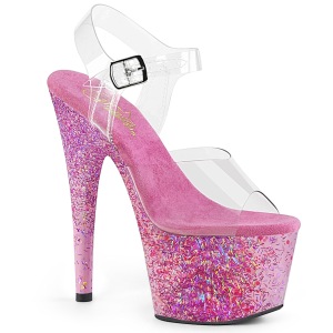 Rose transparent 18 cm ADORE-708CF Exotic stripper high heel shoes