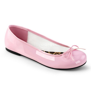 Roze Lakleer ANNA-01 grote maten ballerina´s schoenen