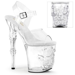 Schedel plateau 20 cm RAPTURE-808 pleaser hoge hakken doorzichtige