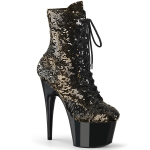 Sequins Black 18 cm ADORE-1020SQ Exotic pole dance ankle boots