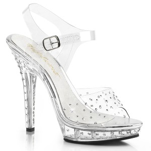 Transparant 13 cm LIP-108RS fabulicious poseerschoenen - fitness wedstrijd hakken