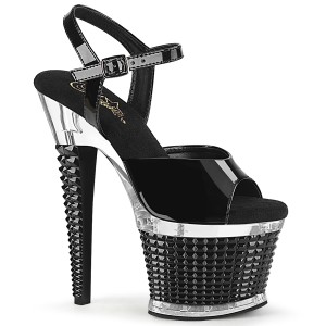 Transparante hakken 18 cm SPECTATOR-709 pleaser sandalen hoge hakken plateau