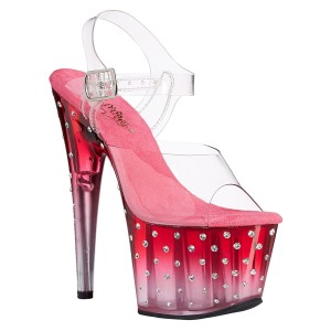 Transparante hakken 18 cm STARDUST-708T pleaser sandalen hoge hakken plateau