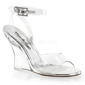 Transparent 10,5 cm LOVELY-406 Women Wedge Sandals
