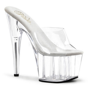 Transparent 18 cm ADORE-701 Platform Mules Shoes