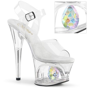 Transparent 18 cm MOON-708DIA Pole dancing sandals