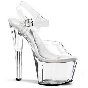 Transparent 18 cm TREASURE-708 tip jar platform stripper high heel shoes