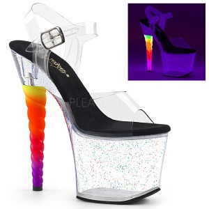 Transparent 18 cm UNICORN-708MG Pole dancing high heels shoes