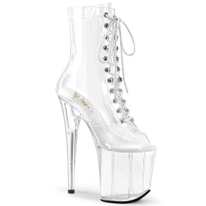 Transparent 20 cm FLAMINGO-1021C Exotic pole dance boots