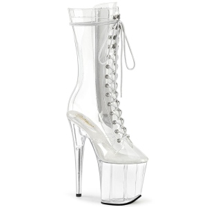 Transparent 20 cm FLAMINGO-1050C Exotic pole dance boots