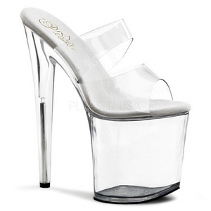 Transparent 20 cm Pleaser FLAMINGO-802 Platform High Heel Mules