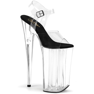 Transparent 25,5 cm BEYOND-0082 extrem platform high heels shoes
