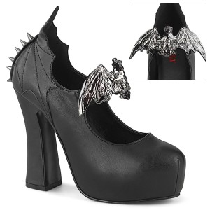 Vegan 13 cm DEMON-18 gothic pumps schoenen met verborgen plateauzool