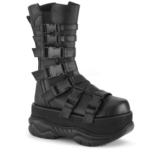 Vegan 7,5 cm NEPTUNE-210 demonia laarzen - unisex plateaulaarzen