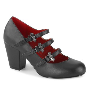 Vegan 8 cm VIVIKA-38-2 gothic maryjane pumps met vleermuisvleugels