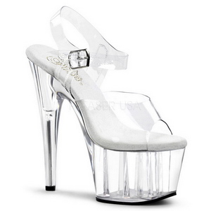 White 18 cm ADORE-708 High Heels Acrylic Platform