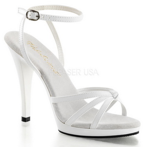 White Varnish 12 cm FLAIR-436 High Heels for Men