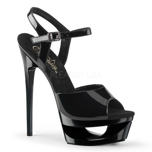 Zwart 16,5 cm ECLIPSE-609 Plateau Stiletto Hakken