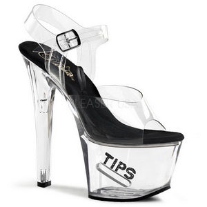 Zwart 18 cm TIPJAR-708-5 stripper sandalen paaldans schoenen