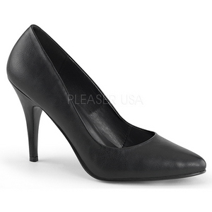 Zwart Kunstleer 10 cm VANITY-420 Hoge Hakken Pumps voor Heren