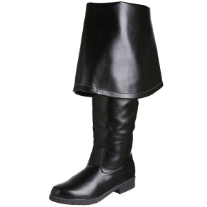 Zwart Kunstleer 4 cm MAVERICK-2045 Overknee Laarzen voor Heren