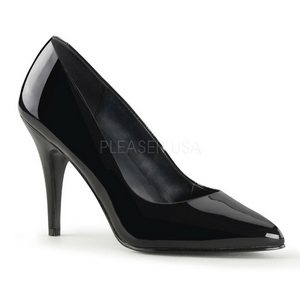 Zwart Lak 10 cm VANITY-420 pleaser pumps met puntneus