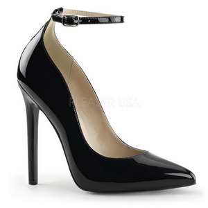 Zwart Lak 13 cm SEXY-23 Klassieke Pumps met Hakken