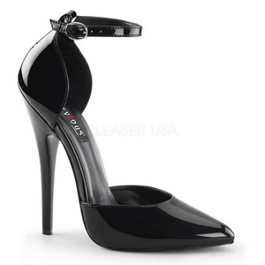 Zwart Lak 15 cm DOMINA-402 Dames pumps met lage hak