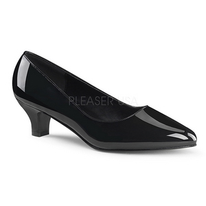 Zwart Lak 5 cm FAB-420W Dames pumps met lage hak