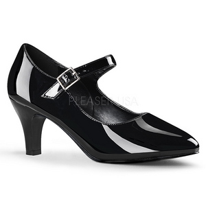 Zwart Lak 8 cm DIVINE-440 Dames pumps met lage hak