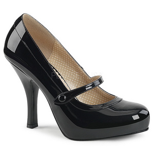 Zwart Lakleer 11,5 cm PINUP-01 grote maten pumps schoenen