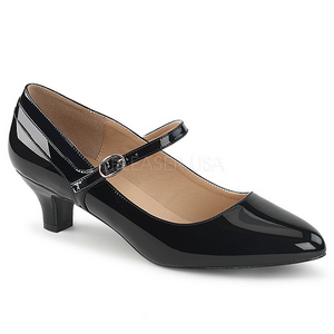 Zwart Lakleer 5 cm FAB-425 grote maten pumps schoenen