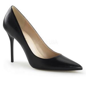 Zwart Mat 10 cm CLASSIQUE-20 Hoge Hakken Pumps voor Heren