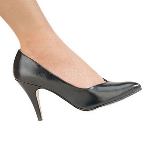 Zwart Mat 10 cm DREAM-420 Hoge Hakken Pumps voor Heren