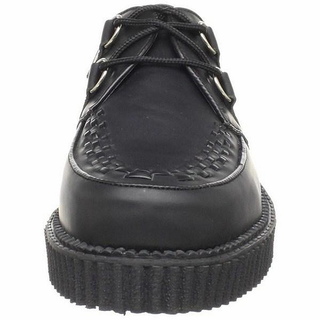 mens black leather creepers