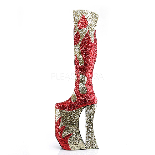 Goud Glitter 28 cm SPLASHY 3020 Overknee Laarzen Drag Queen Goud Glitter 28 cm SPLASHY 3020 Overknee Laarzen Drag Queen