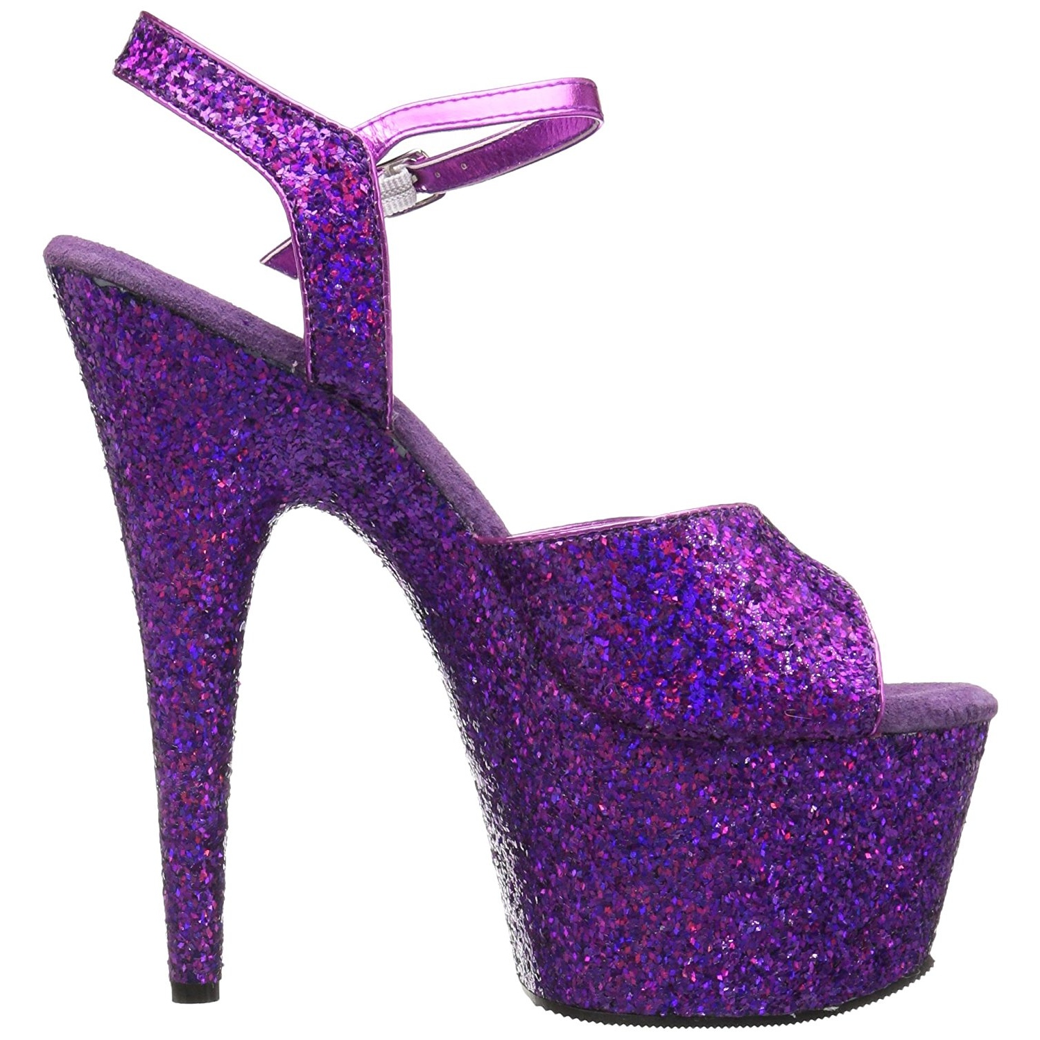 high heel purple shoes