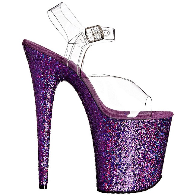 purple glitter shoes