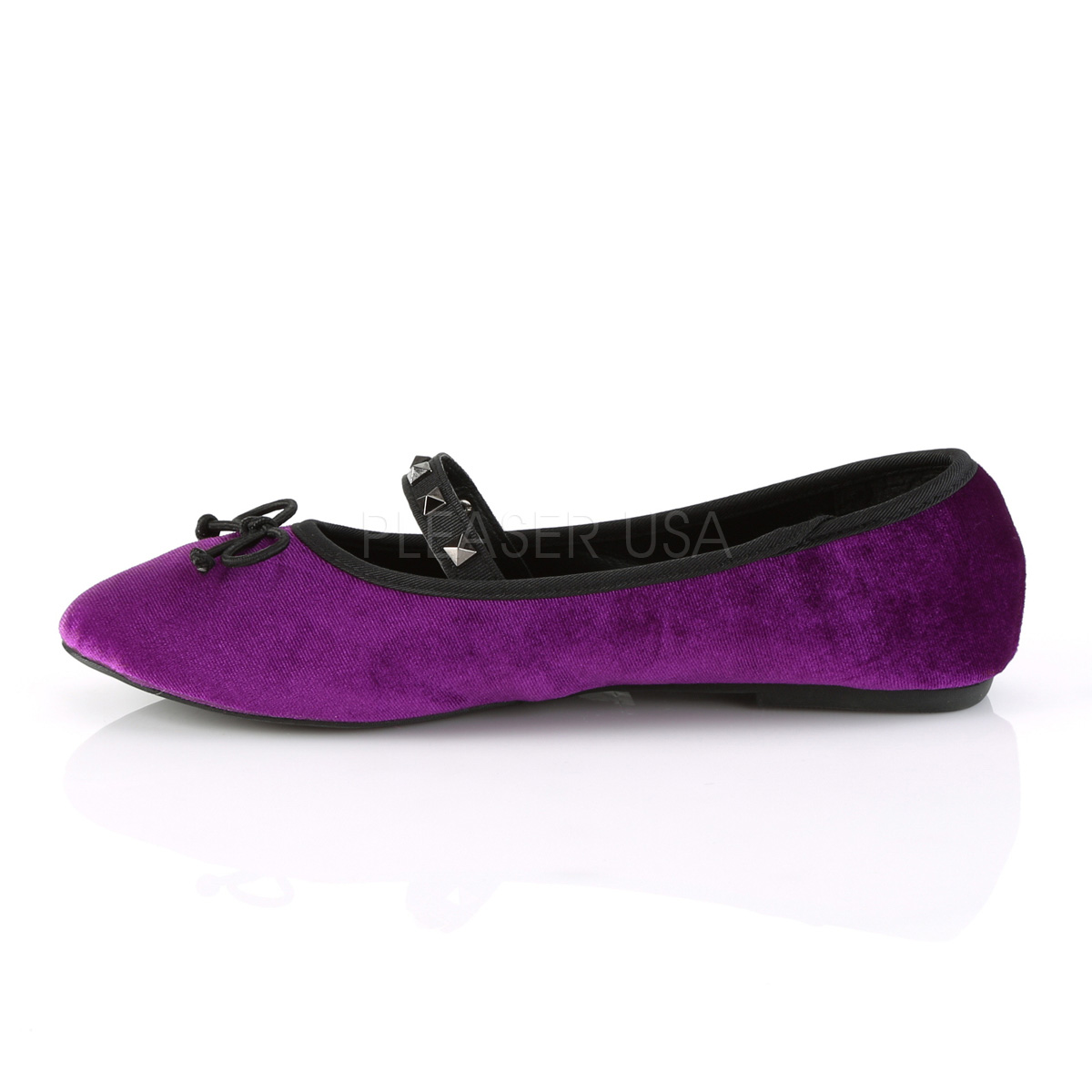 velvet flat shoes