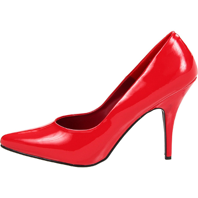 Red Shiny 13 cm SEDUCE-420 Pumps High Heels for Men