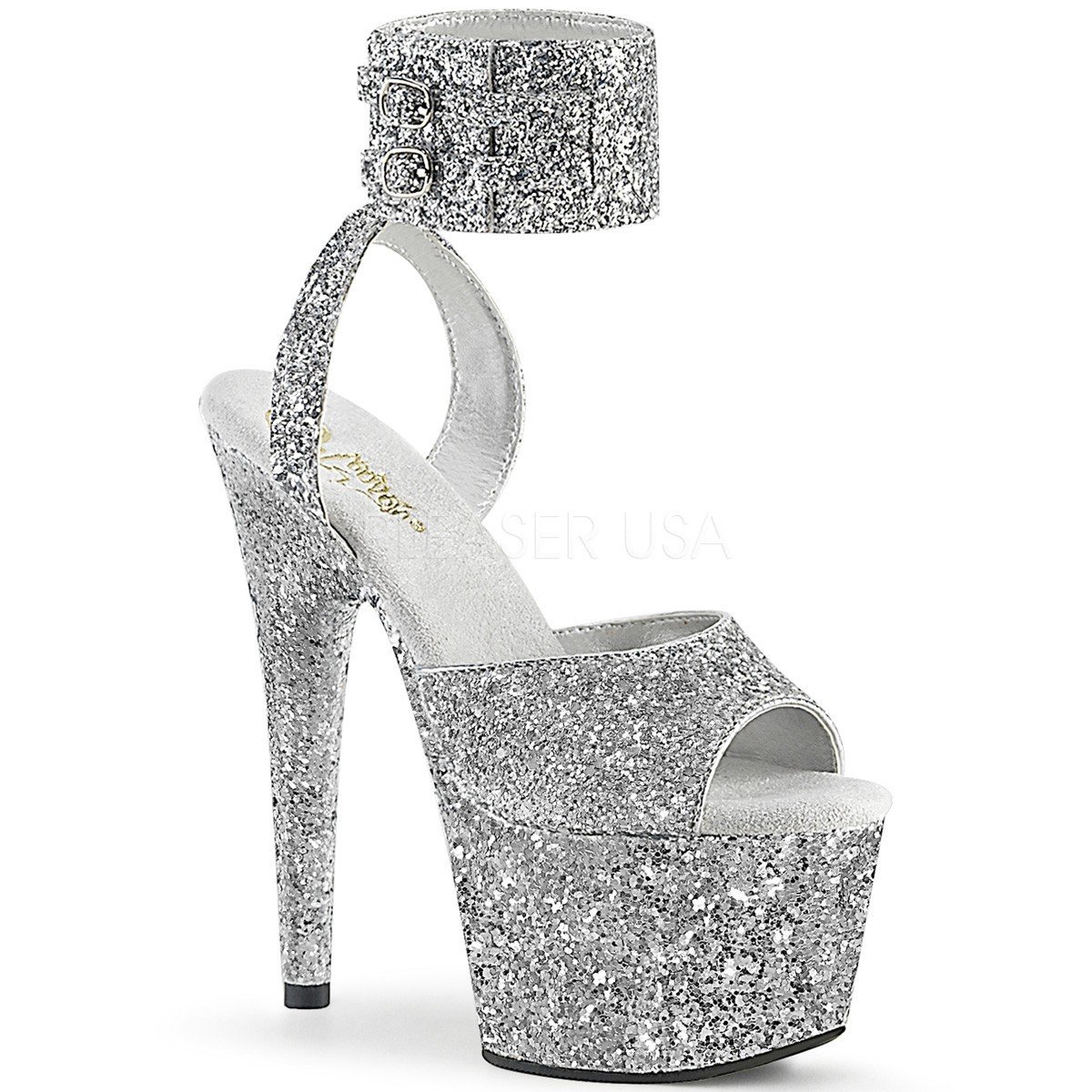 pleaser ankle strap heels