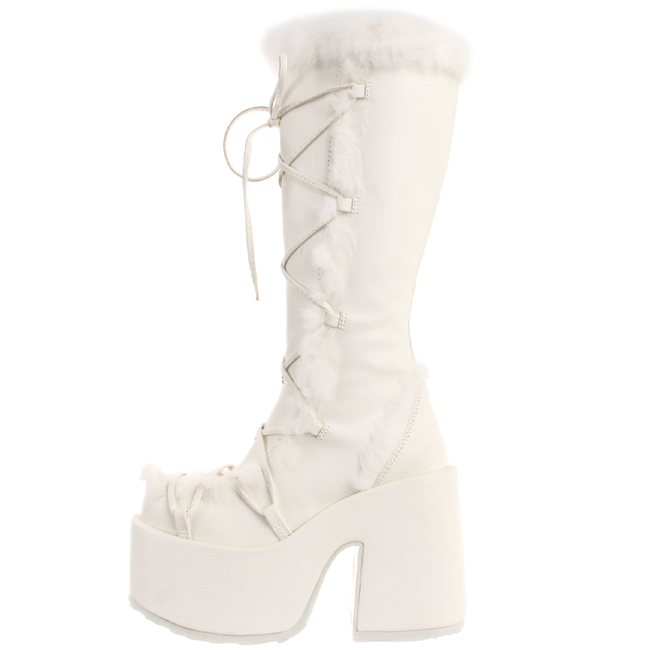 white boots knee high near me