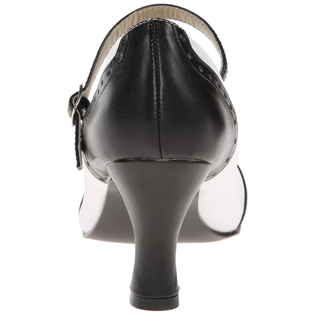 Zwart wit pumps dames on sale