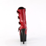 1046TT - 18 cm platform high heels boots lakleer rode